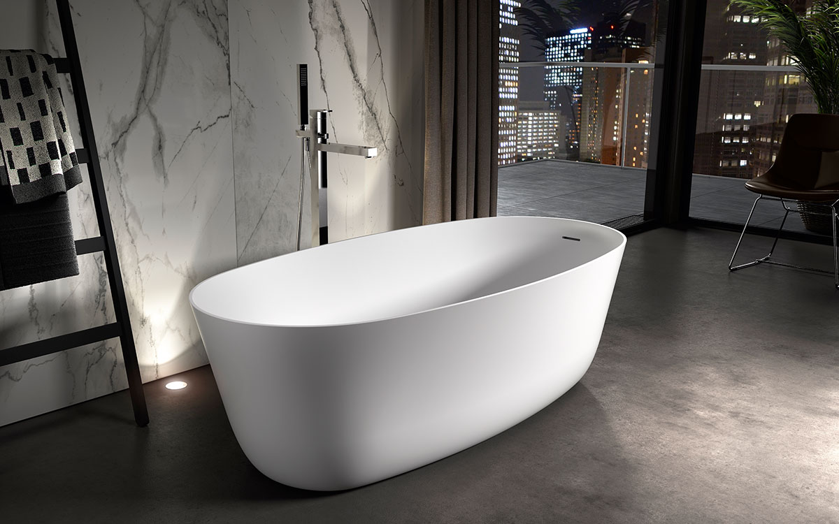 vasca da bagno moderna cristalplant bianca